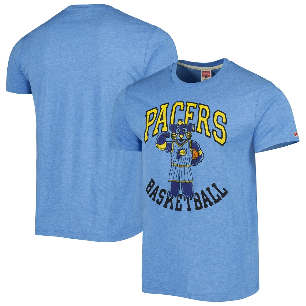 T-shirt unisexe Hommage Light Blue Indiana Pacers Team Mascot triple mélange