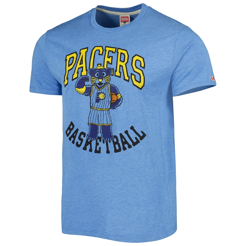 T-shirt unisexe Hommage Light Blue Indiana Pacers Team Mascot triple mélange