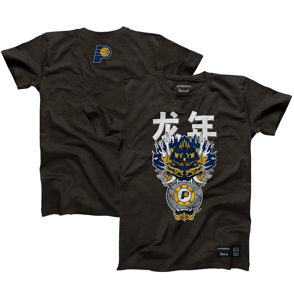 Unisex Hyperfly  Heather Black Indiana Pacers Year of the Dragon Lunar New Collection T-Shirt