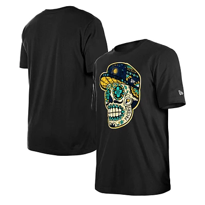 T-shirt unisexe New Era noir Indiana Pacers Sugar Skull