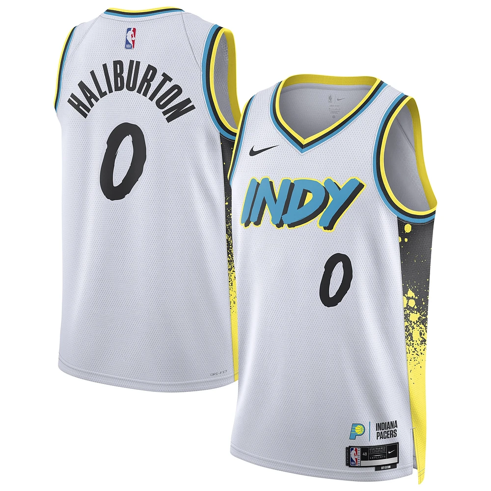 Maillot de joueur unisexe Nike Tyrese Haliburton Swingman des Indiana Pacers 2024/25 - Édition City