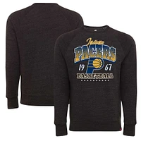 Sweat-shirt unisexe Sportiqe Indiana Pacers Harmon super doux à trois mélanges raglan noir