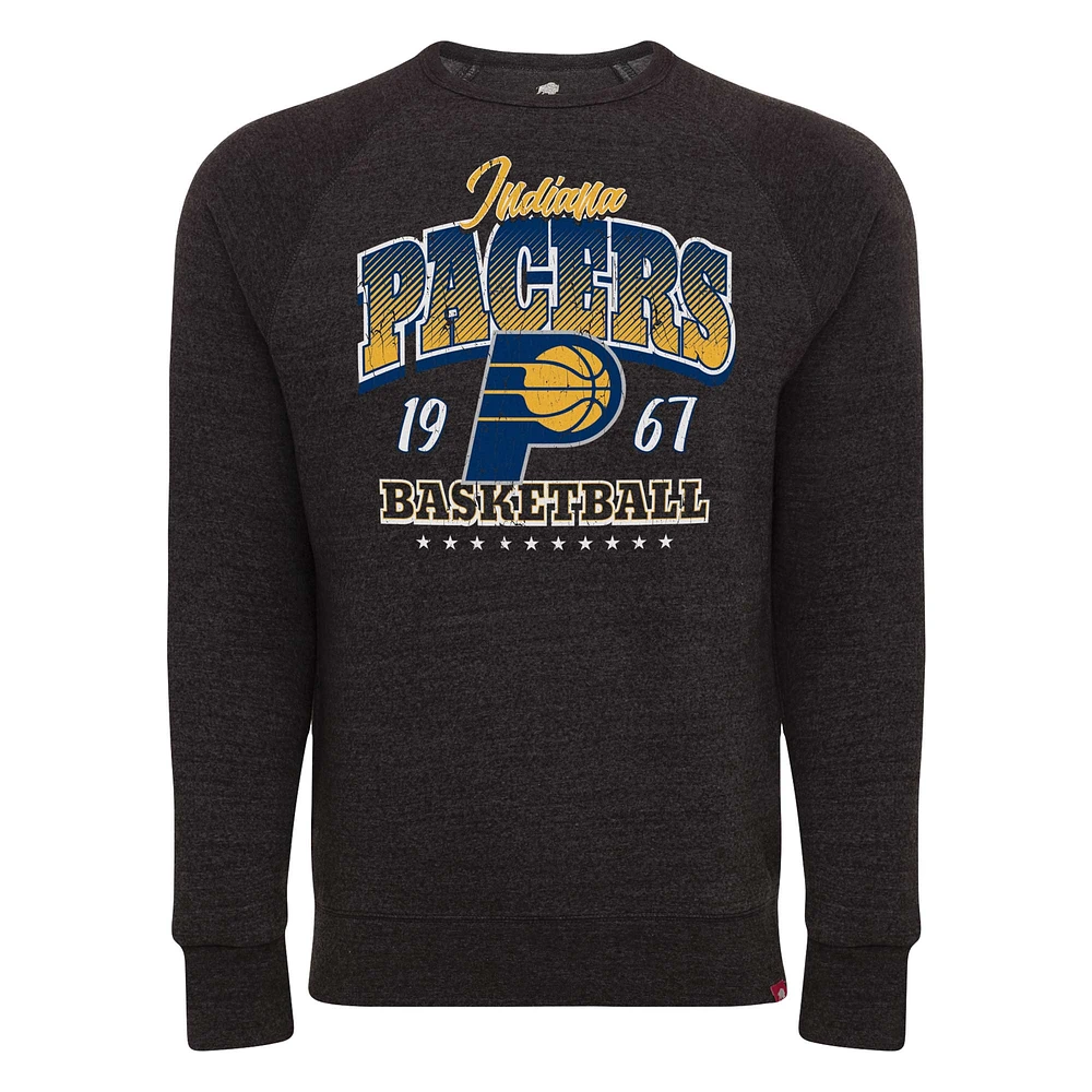 Sweat-shirt unisexe Sportiqe Indiana Pacers Harmon super doux à trois mélanges raglan noir