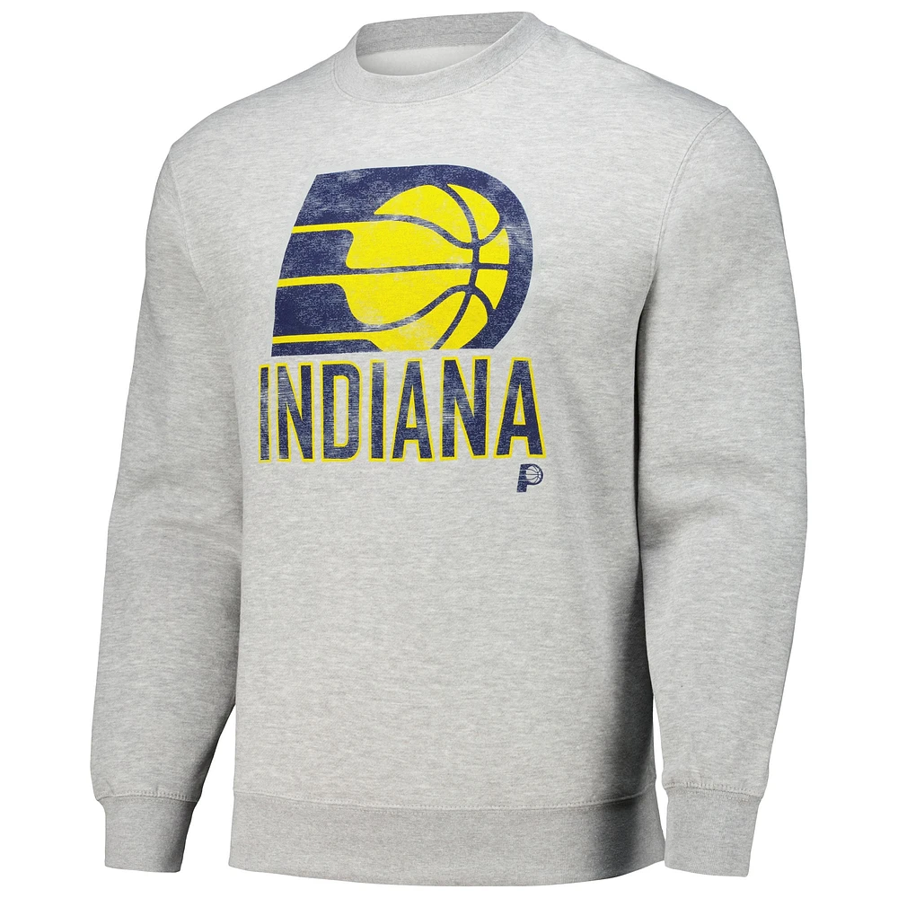 Unisex Stadium Essentials Heather Gray Indiana Pacers Hometown Pullover Sweatshirt