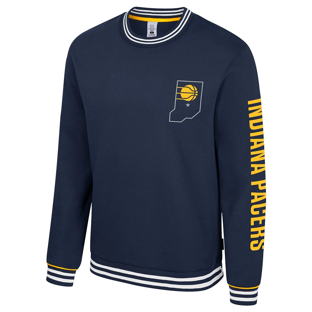 Unisex Stadium Essentials Navy Indiana Pacers Half-Time 2 Pullover Sweatshirt