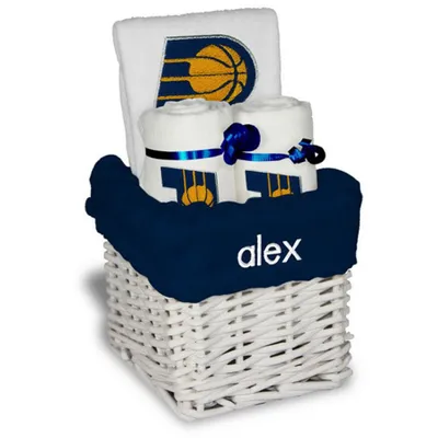 Indiana Pacers Personalized Small Gift Basket - White