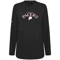 Women's Levelwear  Black Indiana Pacers Mother's Day Beaudry Arched Pullover Sweatshirt