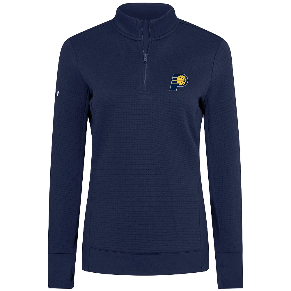 Women's Levelwear  Navy Indiana Pacers Cushion Quarter-Zip Pullover