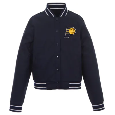 Indiana Pacers JH Design Women's Poly-Twill Full-Snap Jacket - Navy