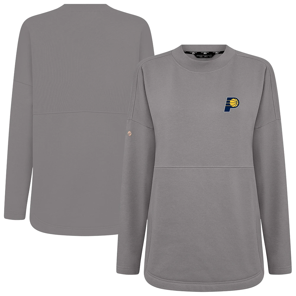 Women's Levelwear Gray Indiana Pacers Beaudry Pullover Sweatshirt