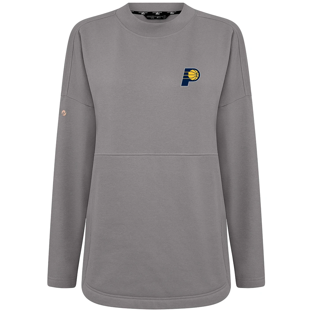 Women's Levelwear Gray Indiana Pacers Beaudry Pullover Sweatshirt