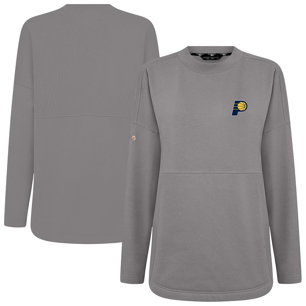 Women's Levelwear Gray Indiana Pacers Beaudry Pullover Sweatshirt