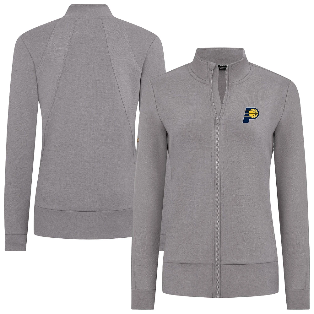 Women's Levelwear Gray Indiana Pacers Shine Full-Zip Jacket