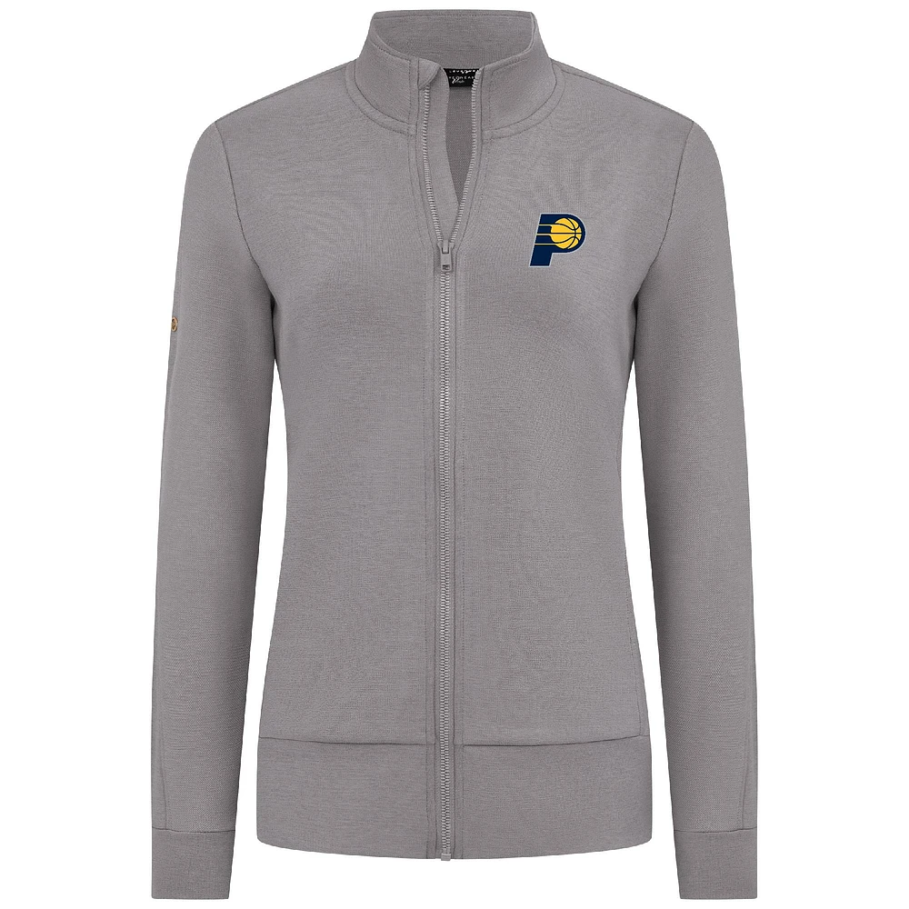 Women's Levelwear Gray Indiana Pacers Shine Full-Zip Jacket