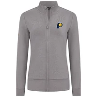 Women's Levelwear Gray Indiana Pacers Shine Full-Zip Jacket