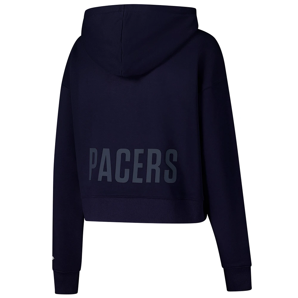 Sweat à capuche court pour femme Pro Standard Navy Indiana Pacers Jewels