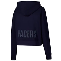 Women's Pro Standard Navy Indiana Pacers Jewels Cropped Pullover Hoodie