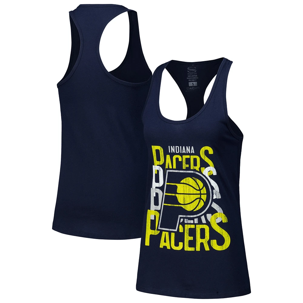 Women's Stadium Essentials Navy Indiana Pacers Dedication Tank Top