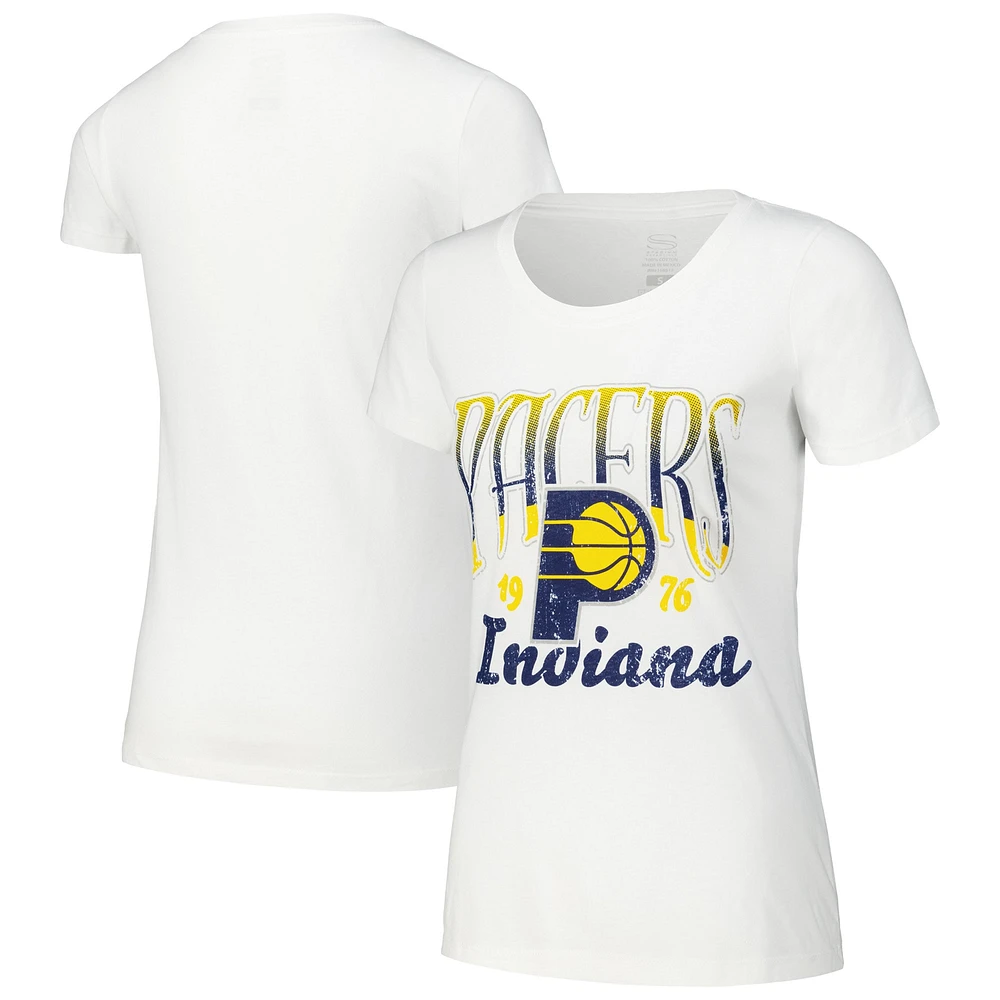 T-shirt blanc Stadium Essentials Sky High pour femmes des Indiana Pacers