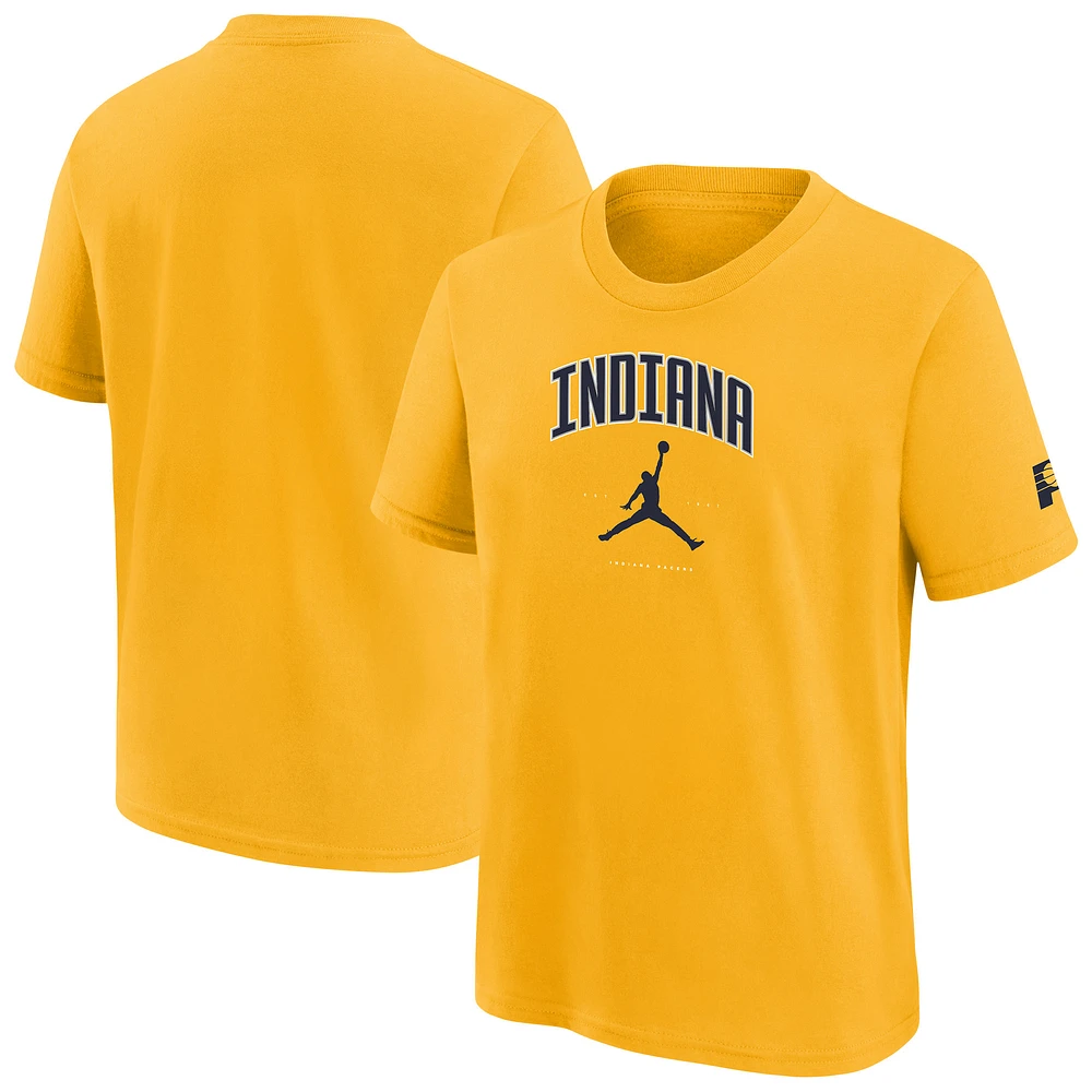 Youth Jordan Brand Gold Indiana Pacers Essential Cities T-Shirt