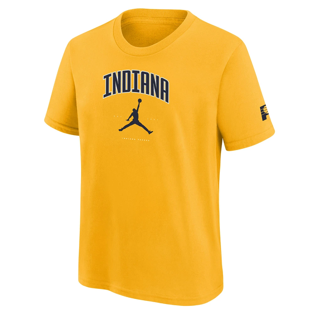 Youth Jordan Brand Gold Indiana Pacers Essential Cities T-Shirt