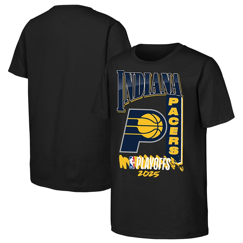 T-shirt noir pour jeunes Indiana Pacers, Playoffs NBA 2025