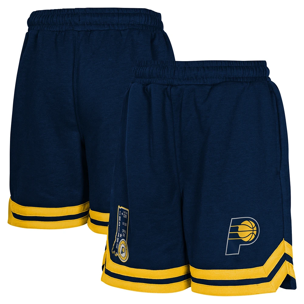 Short en polaire Teardrop bleu marine pour jeunes Indiana Pacers