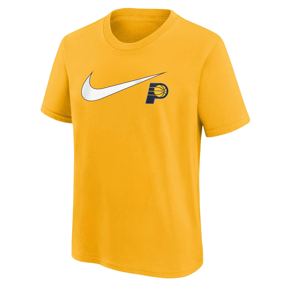 T-shirt Nike doré pour jeunes des Indiana Pacers Swoosh