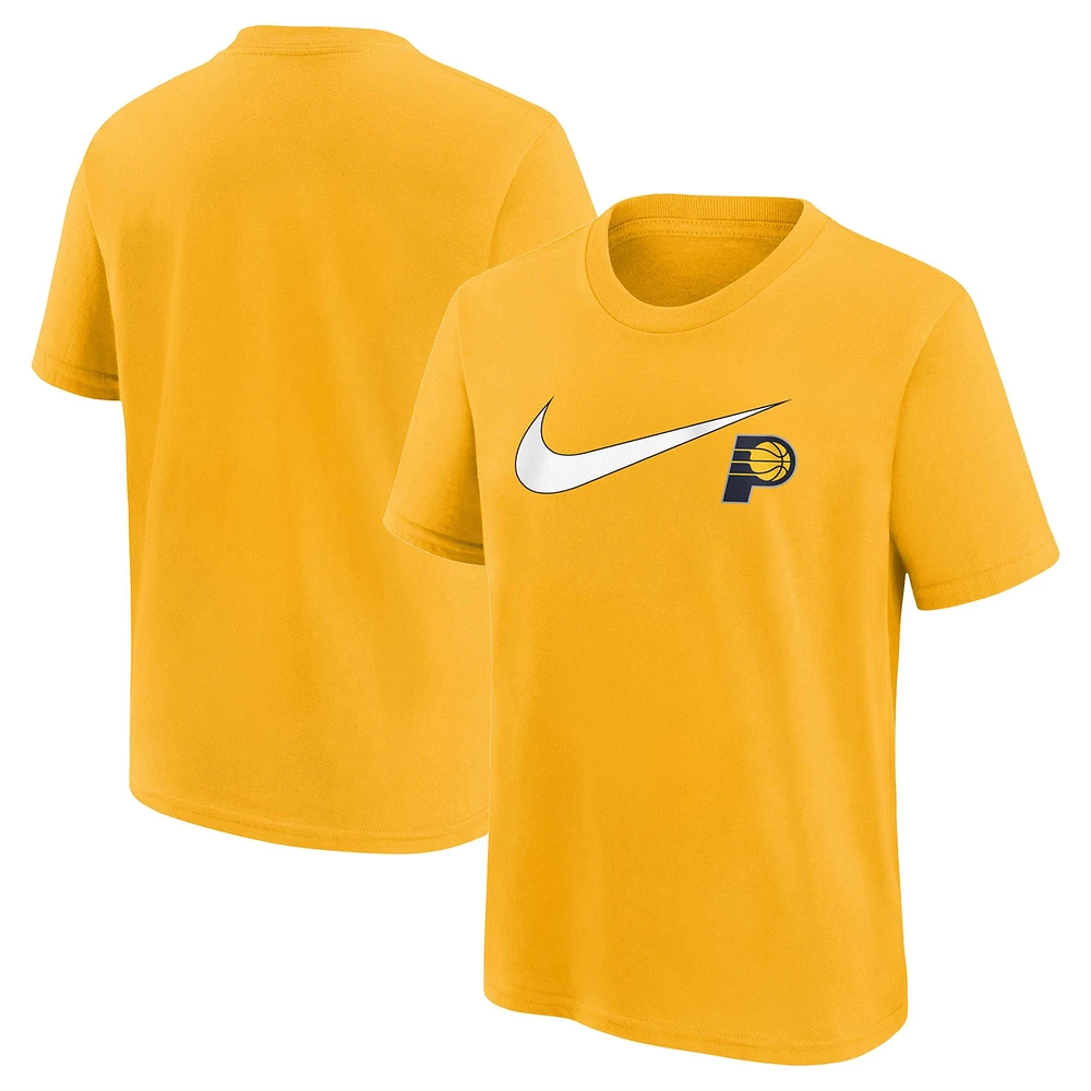 T-shirt Nike doré pour jeunes des Indiana Pacers Swoosh