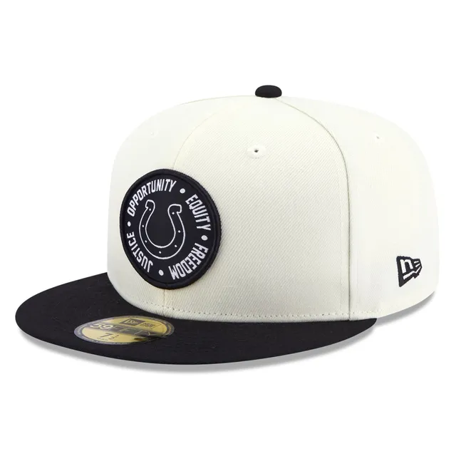 Indianapolis Colts New Era 2022 Inspire Change 39THIRTY Flex Hat - Cream/ Black