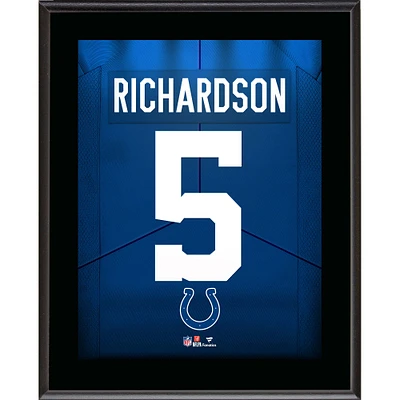 Plaque de joueur sublimée avec numéro de maillot 10,5" x 13" d'Anthony Richardson Indianapolis Colts
