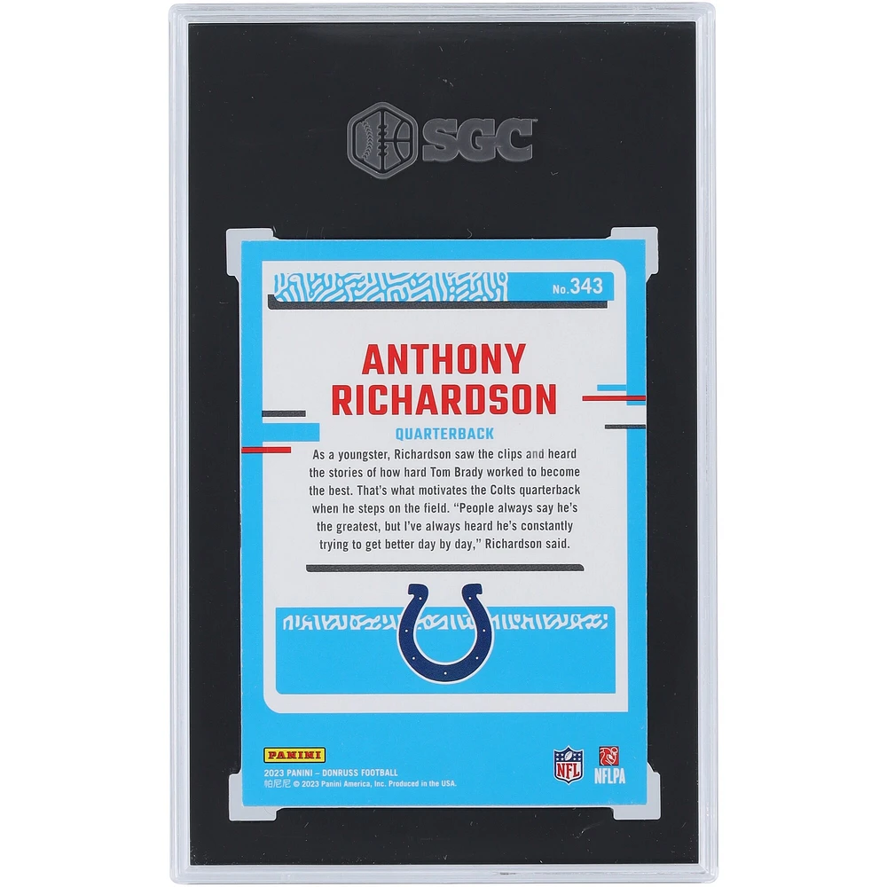 Anthony Richardson Indianapolis Colts 2023 Panini Donruss Rated Rookie #343 SGC authentifié 9.5 Rookie Card