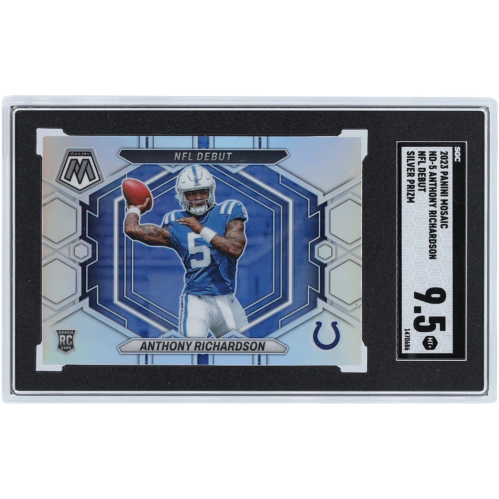 Anthony Richardson Indianapolis Colts 2023 Panini Mosaic Silver Prizm #ND-5 SGC authentifié 9.5 Rookie Card