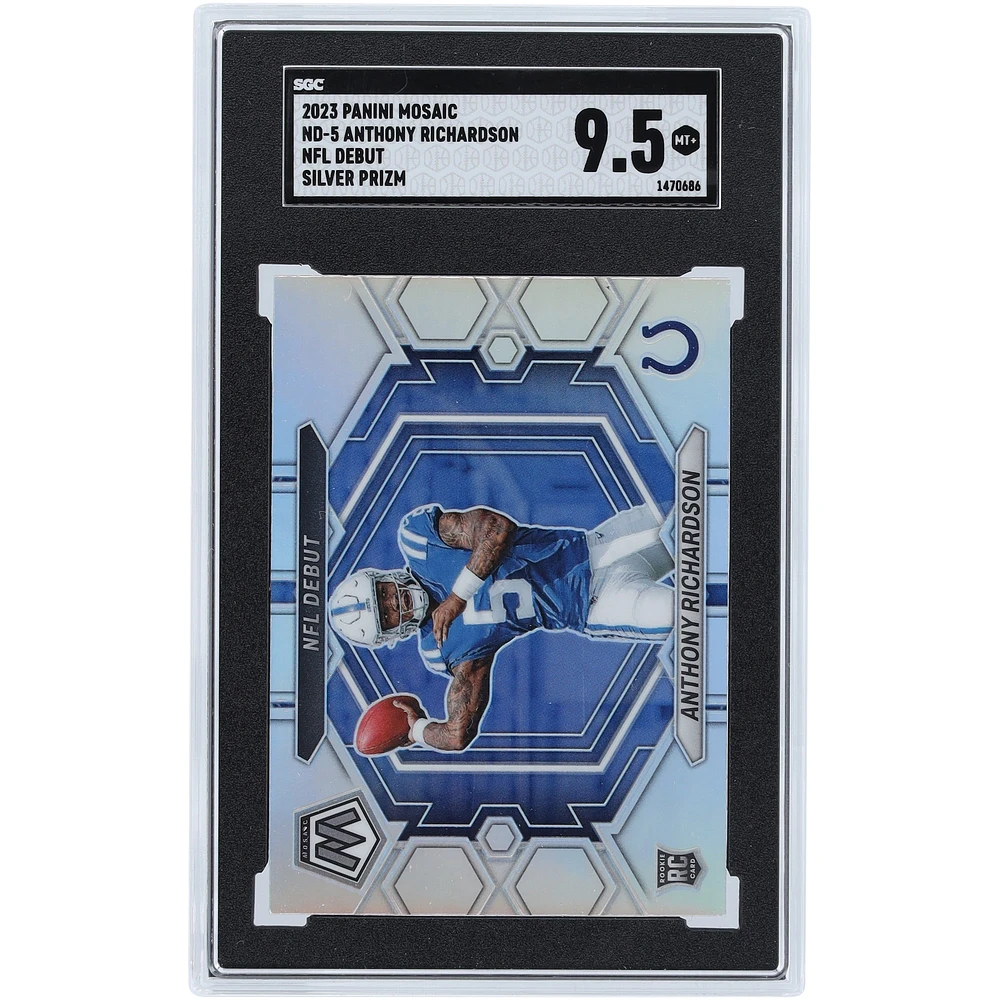 Anthony Richardson Indianapolis Colts 2023 Panini Mosaic Silver Prizm #ND-5 SGC authentifié 9.5 Rookie Card