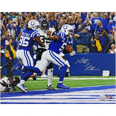 Photographie autographiée de 16" x 20" du premier touchdown d'Anthony Richardson des Indianapolis Colts
