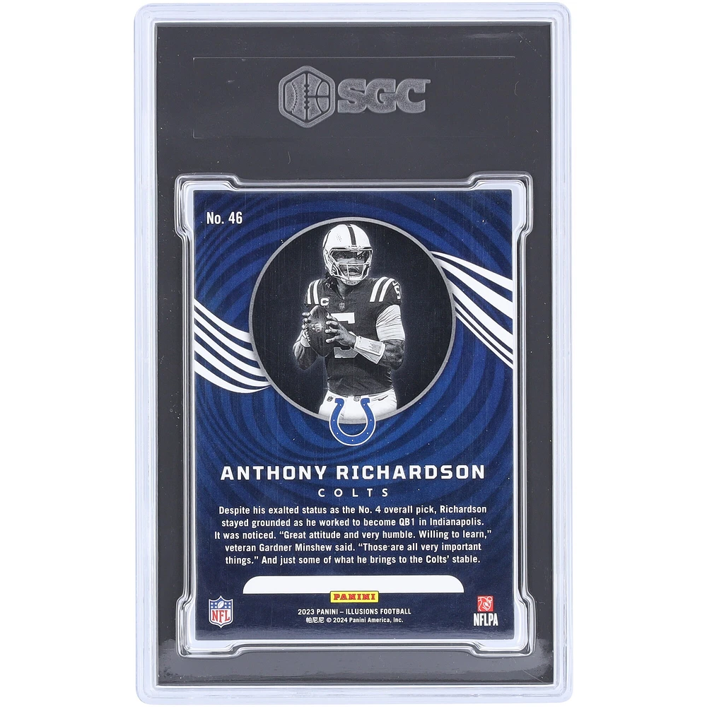 Anthony Richardson Indianapolis Colts Autographié 2023 Panini Illusions Trophy Collection Or #46 #22/25 SGC Authentifié 8.5/10 Rookie Card