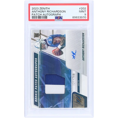 Anthony Richardson Indianapolis Colts dédicacé 2023 Panini Zenith 2 Color Relic #202 #127/299 PSA authentifié 9 Rookie Card