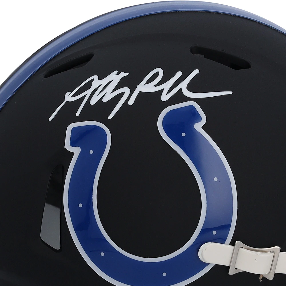 Casque Riddell Speed ​​Mini dédicacé par Anthony Richardson Indianapolis Colts, noir mat
