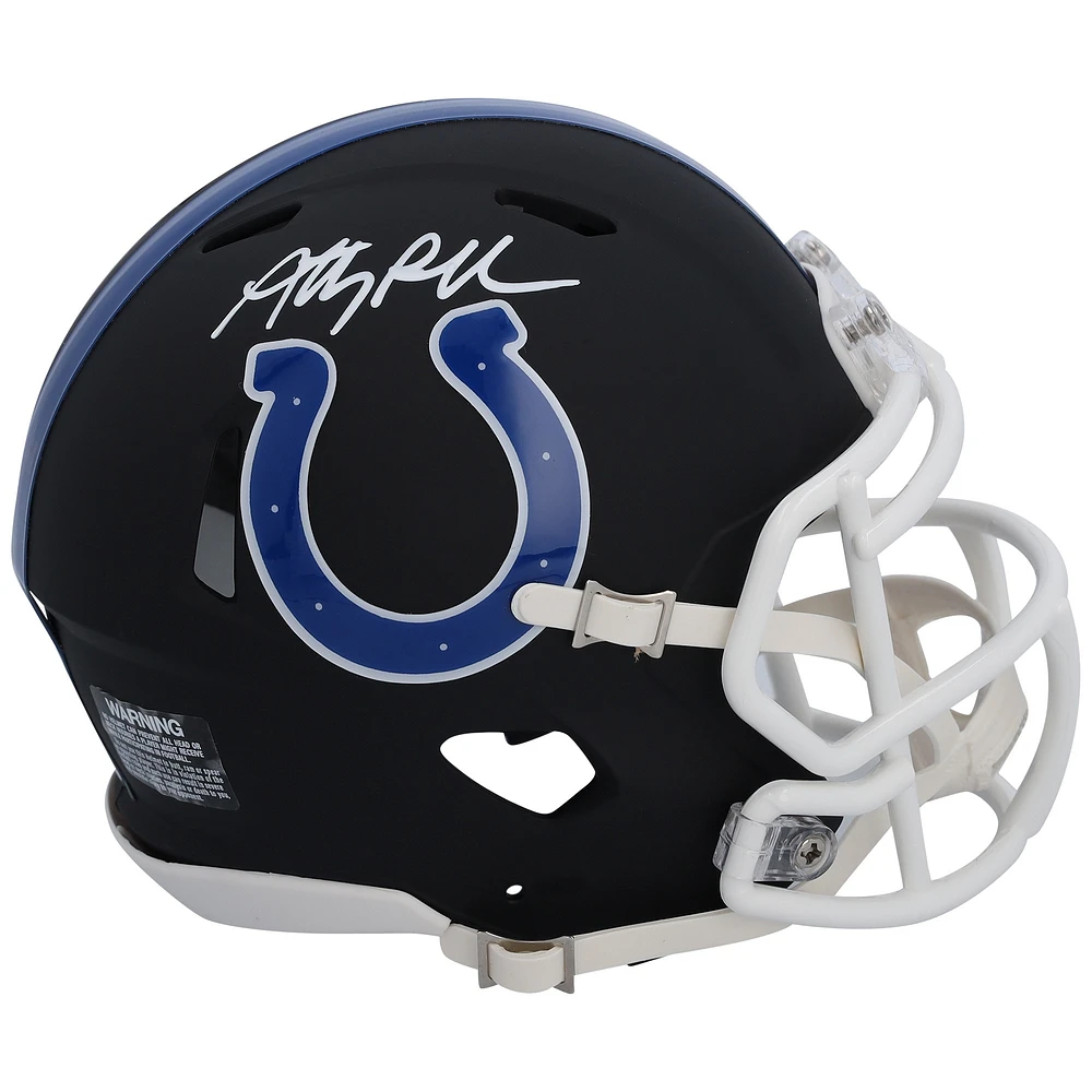 Casque Riddell Speed Mini dédicacé par Anthony Richardson Indianapolis Colts, noir mat