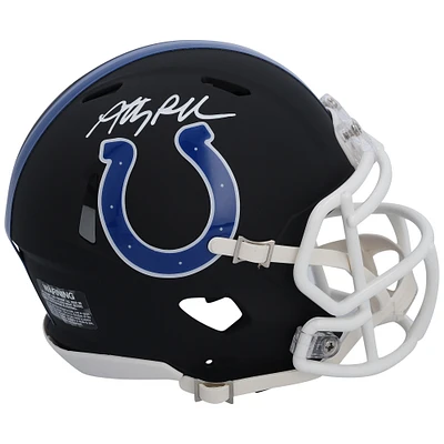 Casque Riddell Speed ​​Mini dédicacé par Anthony Richardson Indianapolis Colts, noir mat