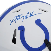 Casque miniature Riddell Lunar Speed ​​autographié par Anthony Richardson Indianapolis Colts
