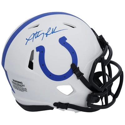 Casque miniature Riddell Lunar Speed ​​autographié par Anthony Richardson Indianapolis Colts