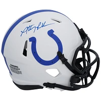 Casque miniature Riddell Lunar Speed ​​autographié par Anthony Richardson Indianapolis Colts