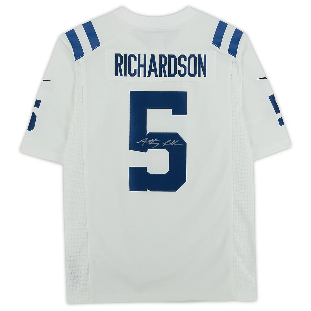 Maillot Nike blanc dédicacé par Anthony Richardson Indianapolis Colts