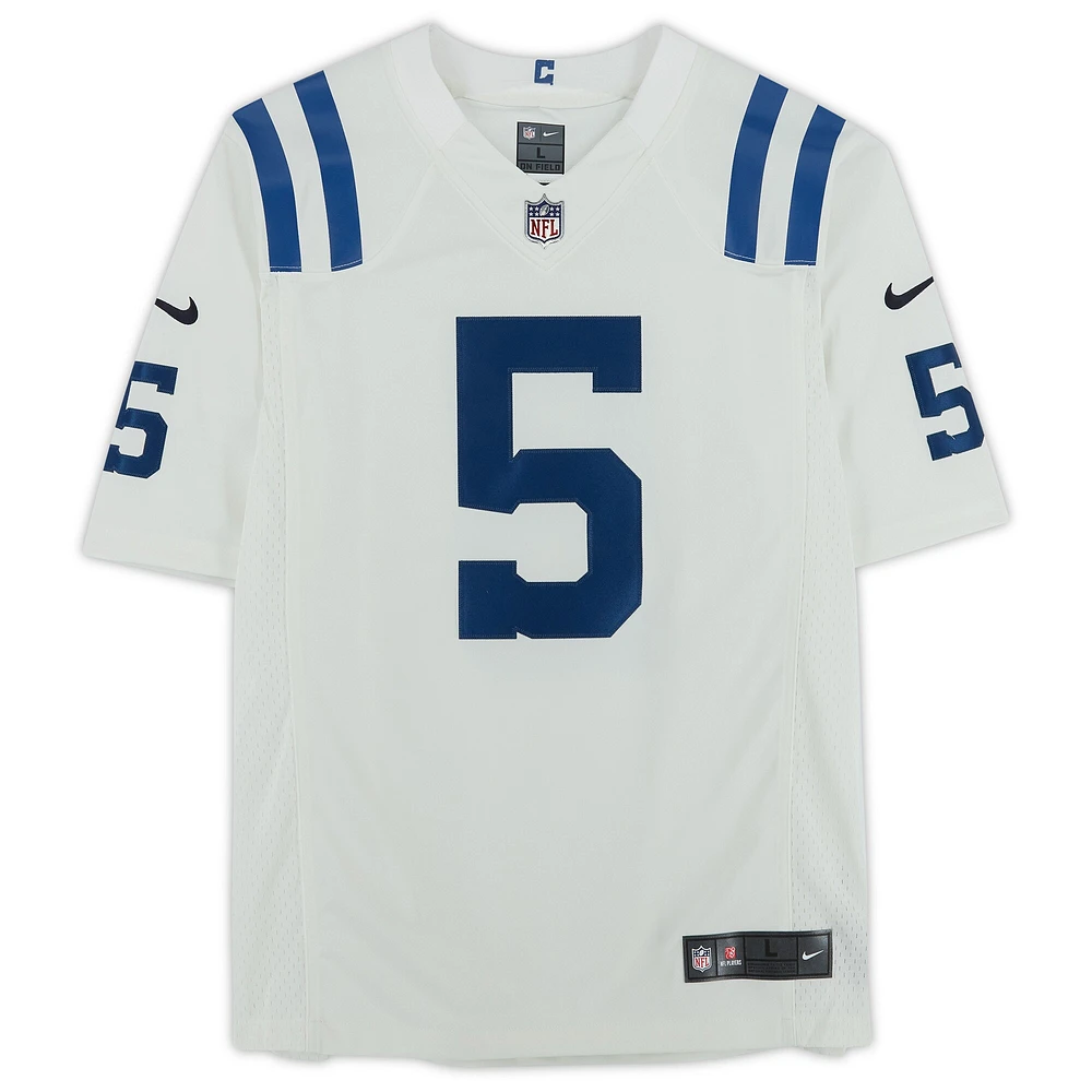Maillot Nike blanc dédicacé par Anthony Richardson Indianapolis Colts