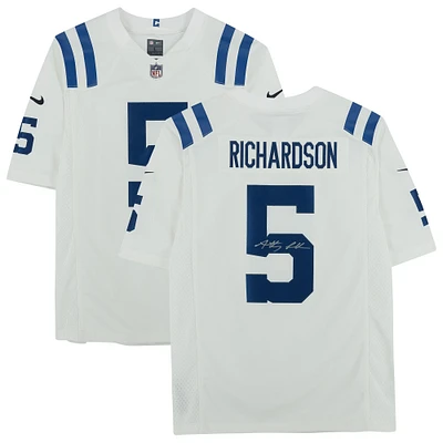 Maillot Nike blanc dédicacé par Anthony Richardson Indianapolis Colts