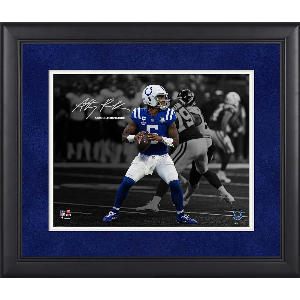 Anthony Richardson Indianapolis Colts Fac-similé Signature Encadré 11" x 14 " Photographie Spotlight