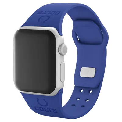 Indianapolis Colts Debossed Silicone Apple Watch Band - Blue