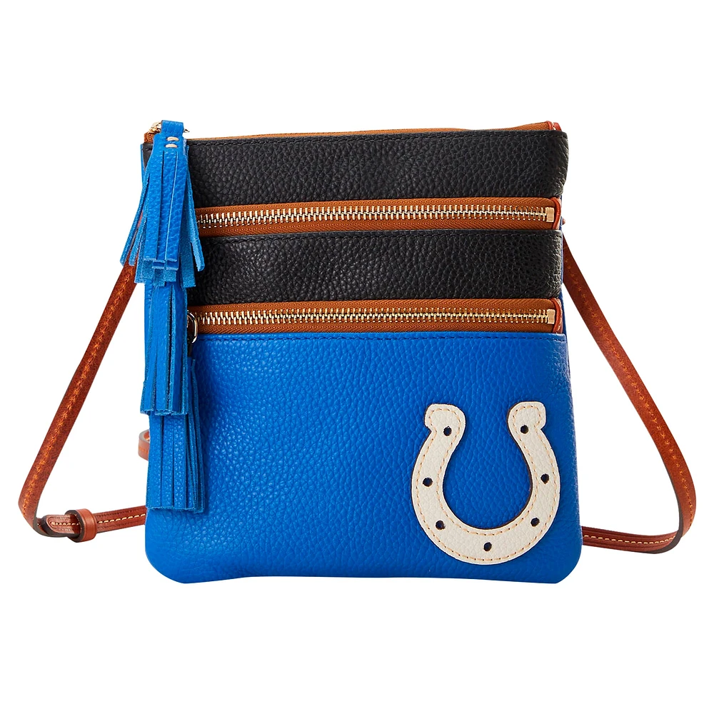 Dooney & Bourke Indianapolis Colts Infield Sac à main à bandoulière triple fermeture éclair