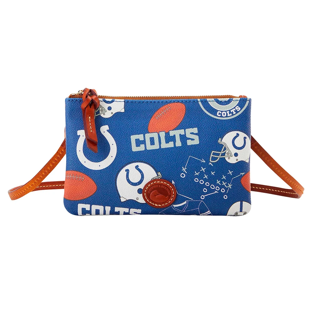 Dooney & Bourke Indianapolis Colts Sac à main à bandoulière avec fermeture éclair sur le dessus